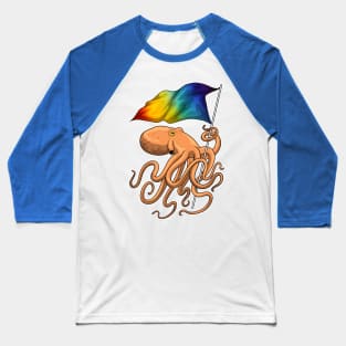 Octopus Rainbow Flag Baseball T-Shirt